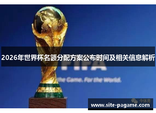 2026年世界杯名额分配方案公布时间及相关信息解析